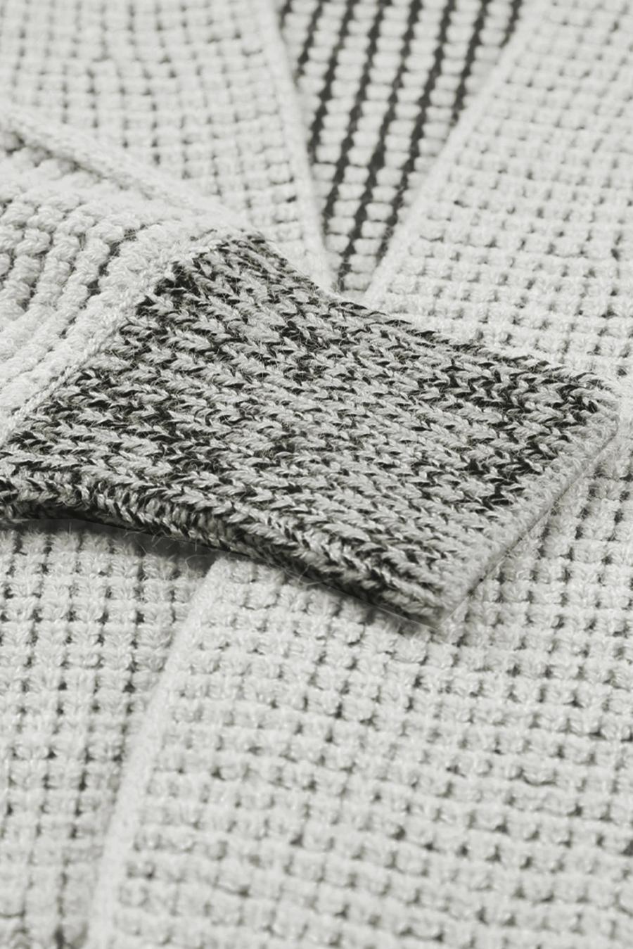 Mujer | Cárdigan De Punto Grueso Con Bolsillos Y Manga Caída Gris