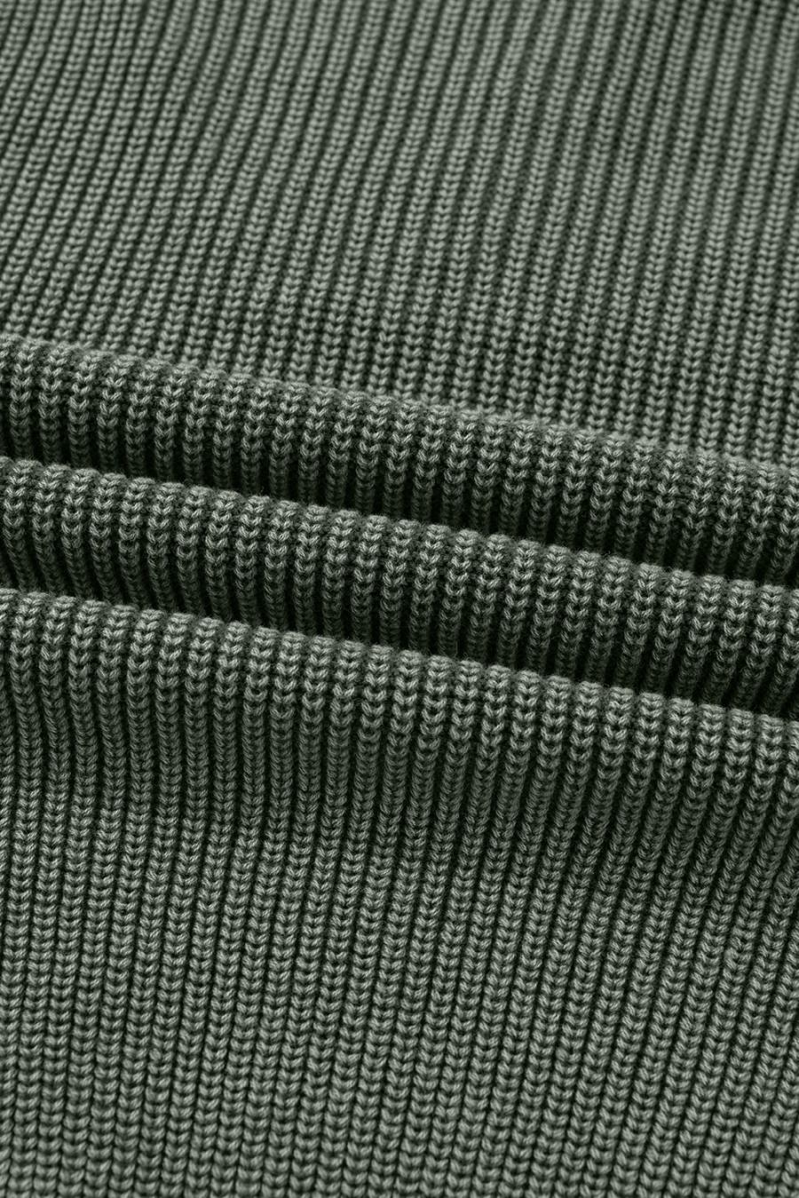 Mujer | Suéter Con Capucha Y Cordón De Punto Acanalado Con Lavado Mineral Verde Niebla