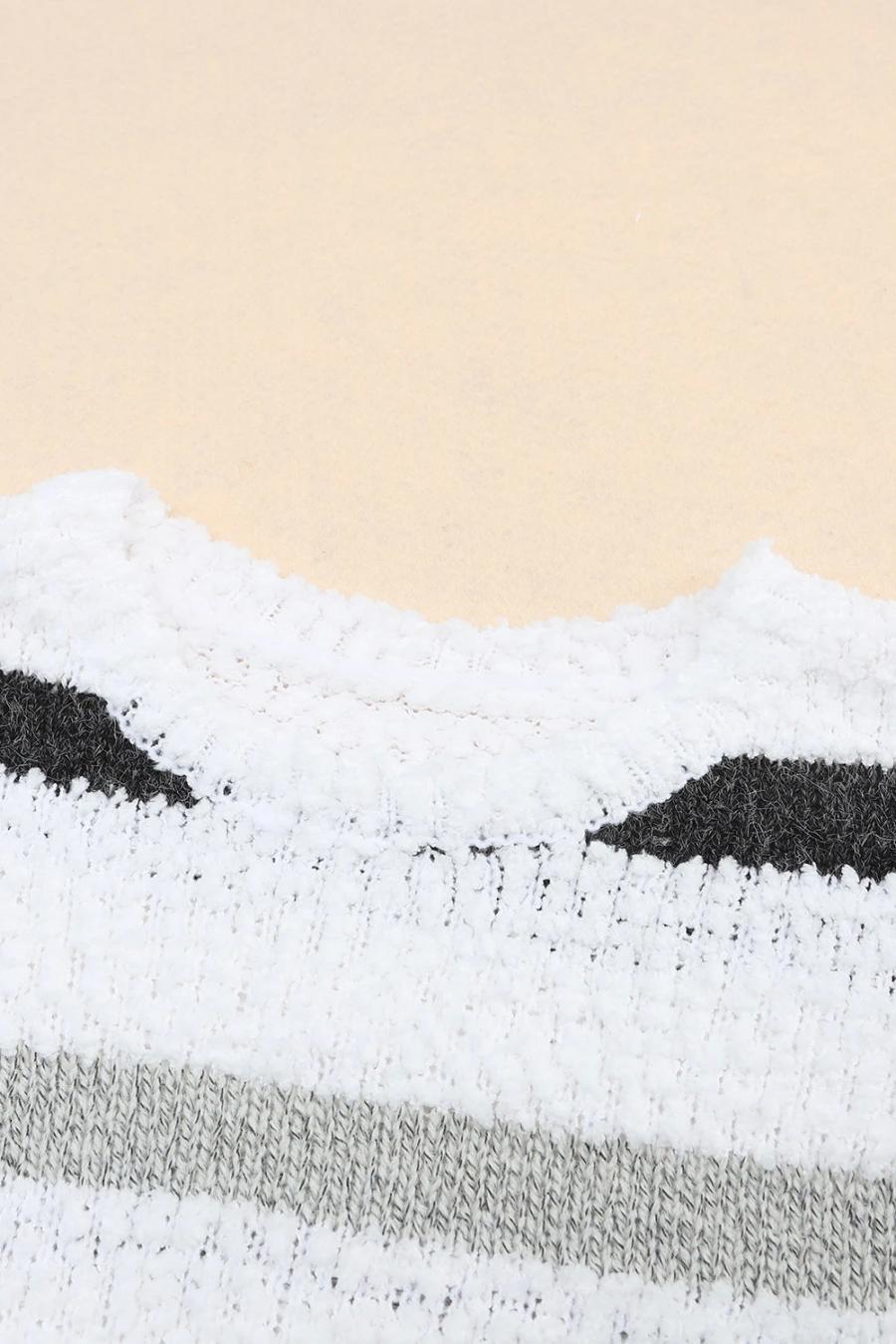 Mujer | Suéter Estilo Jersey Con Hombros Caídos Y Estampado De Rayas Multicolor