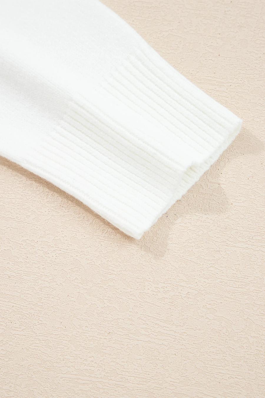 Mujer | Suéter Navideño De Manga Raglán Con Estampado De Letras Merry En Blanco